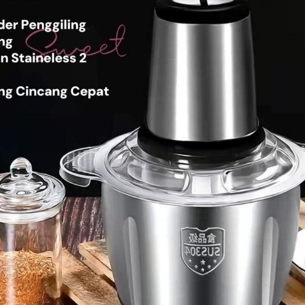 Cod Blender Penggiling Daging Serbaguna/ Chopper Stainless 2Lt Penggiling Daging Multifungsi Sx-685