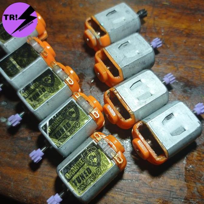 Dinamo Orange Tuned Bekas Race, Ganti Brush Mini4Wd Project D Non Tamiya Torque Atomic Rev Imi