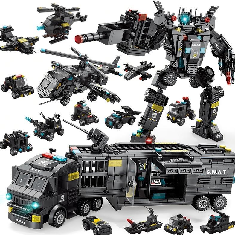 TERBARU JH TOYS Kapal Perang Bricks Polisi SWAT 3D Puzzle Susun Edukasi Mainan kapal induk Mainan An