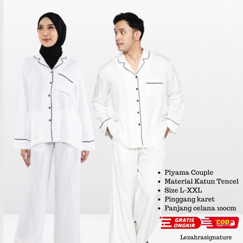 HOT DEALS SETELAN BAJU TIDUR PIYAMA COUPLE PASANGAN BUNDA AYAH FIT L- XXL LEZAHRASIGNATURE PIAMA LEN