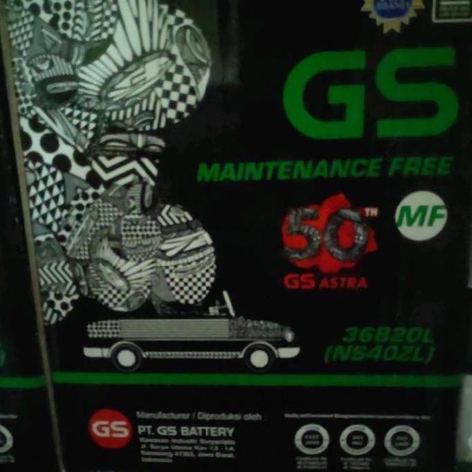Aki mobil ayla gs mf Ns40zl Accu kering Astra