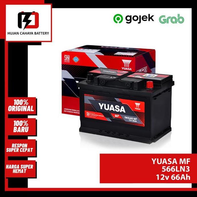 Aki Mobil YUASA MF DIN566LN3 / 566LN3 /566LN3 - Aki INNOVA REBORN 2020