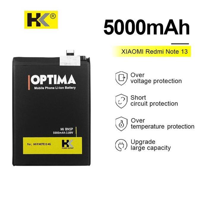 (Good) HK Optima Baterai For Xiaomi Redmi Note 13 BN5P 5000 mAh 3.89V Double IC