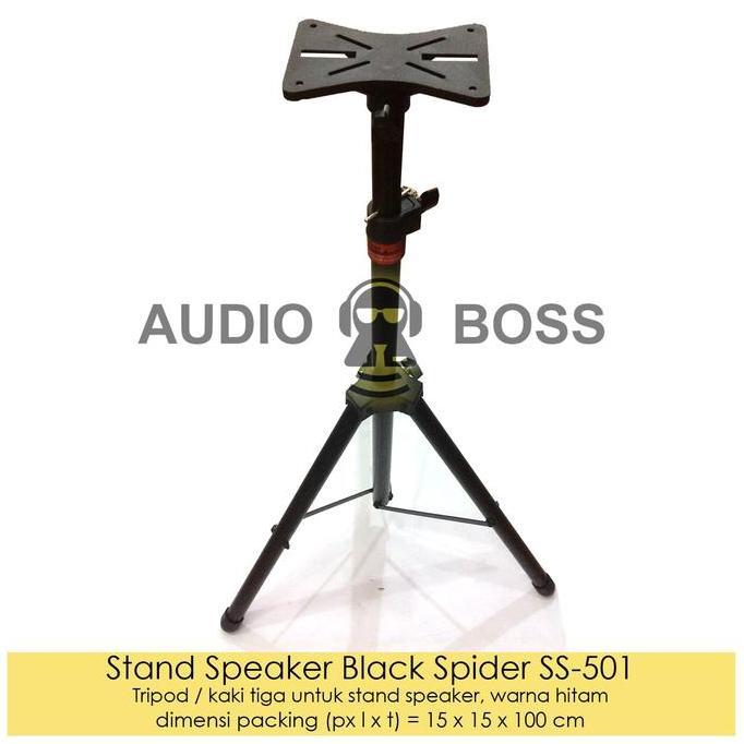 mf_ratna/ Stand Speaker Black Spider tripod kaki tiga SS-501 SS 501 Diskon