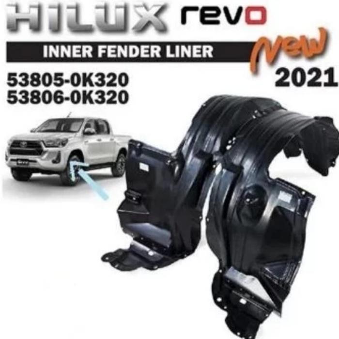 LINER INNER FENDER DEPAN TOYOTA HILUX HILLUX ROCCO 2018 - 2022