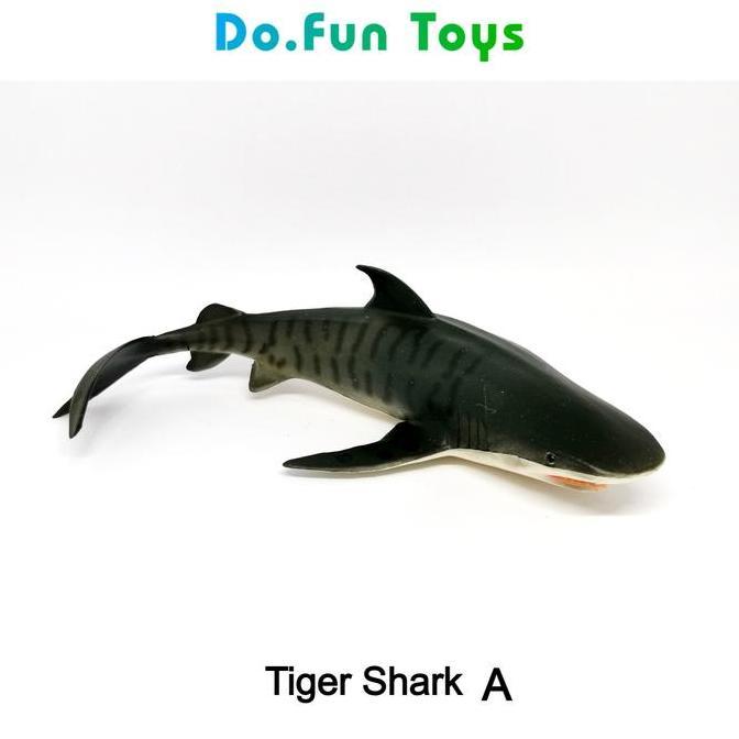 mainan - Tiger Shark Animal Figure / Mainan Miniatur Ikan Hiu Harimau Diskon