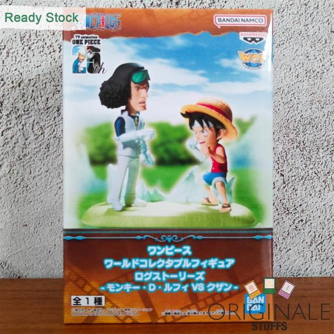 mainan - WCF One Piece Log Stories Monkey D Luffy vs Kuzan / Aokiji Figure Japver Original Diskon