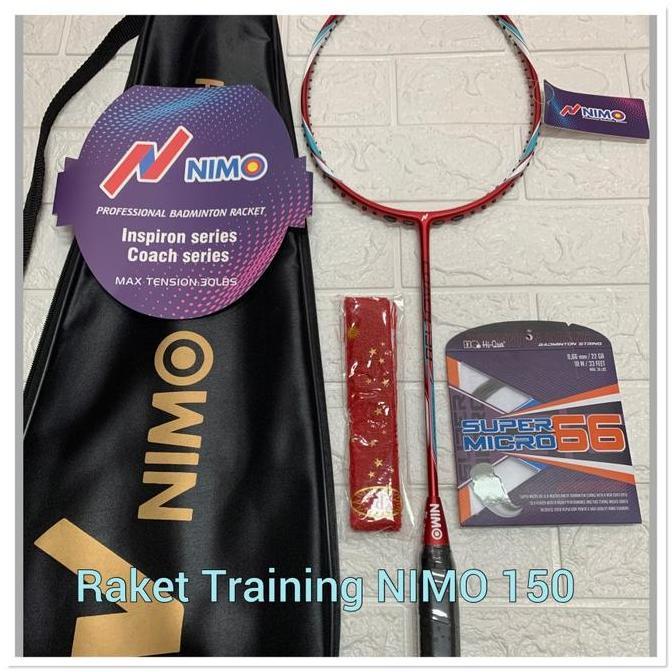 BEBAS ONGKIR - Raket Badminton TRAINING RACKET NIMO 130-NIMO COACH 130 +tas+grip ORI