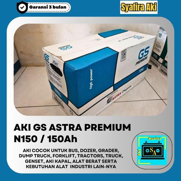 Aki Mobil / Battery Type GS Premium 145G51/N150 12V 150AH + air zuur