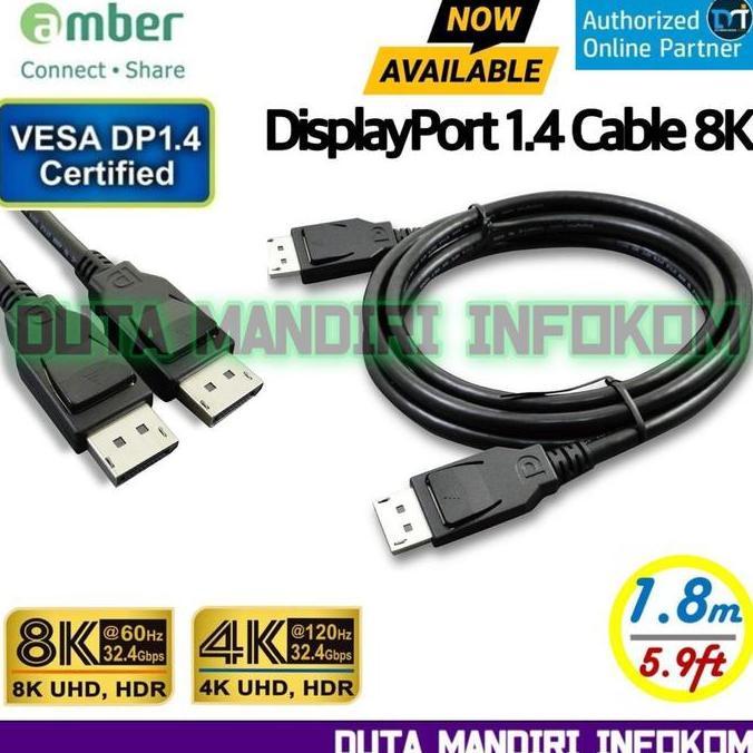 amber DPC 418 - Cable Display Port 1.4 Support 8K 60Hz DisplayPort