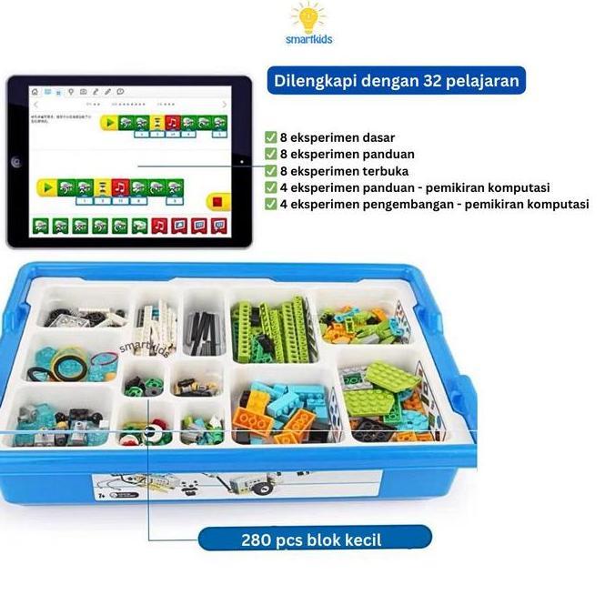 Wedo Coding Robot Brick Block Mainan Edukasi Anak Pc Tablet Kompatibel Stem Programming Build Code T