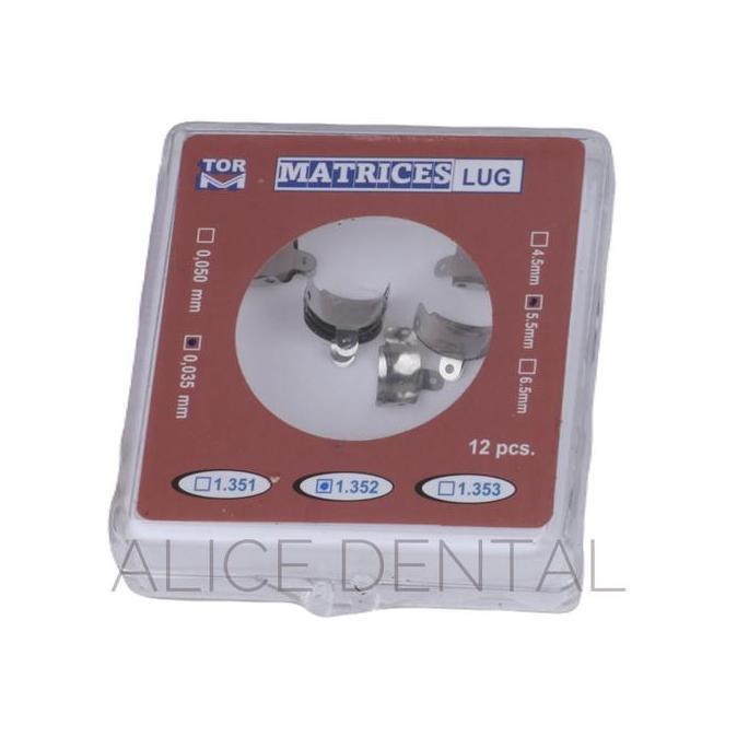 Matrix TOR matrices LUG no 1352 sectional contoured matrix matriks gigi posterior gigi belakang matr