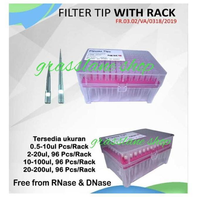 Filter Tips 10Ul/20Ul/100Ul/200Ul/1000Ul Dnase Rnase Free Universal Pipette Pipet Tip Nesco