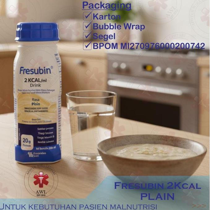 Terlaris Fresubin 2Kcal Plain (Isi 4 Botol)