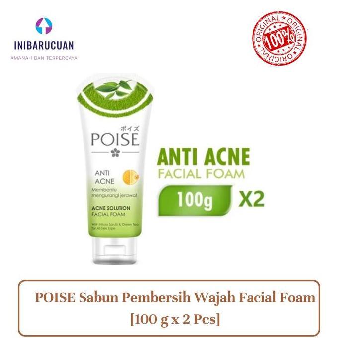 Cream- New- [Paket Isi 2] Poise Facial Foam Tube 100Gr - Sabun Muka / Pembersih Jah