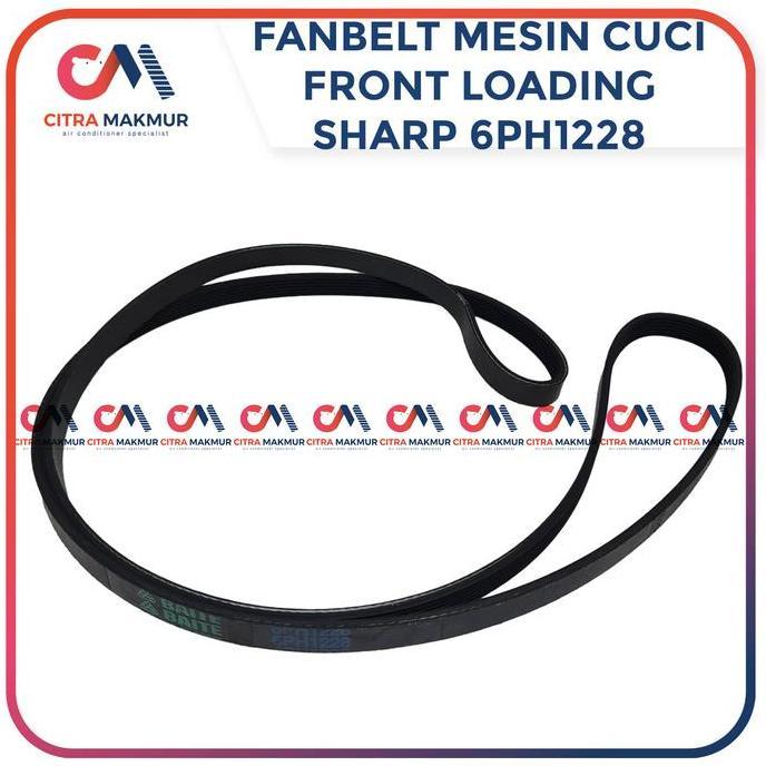FANBELT MESIN CUCI SHARP FRONT LOADING 6PH1228 TALI KIPAS ES FL 860S CMO27