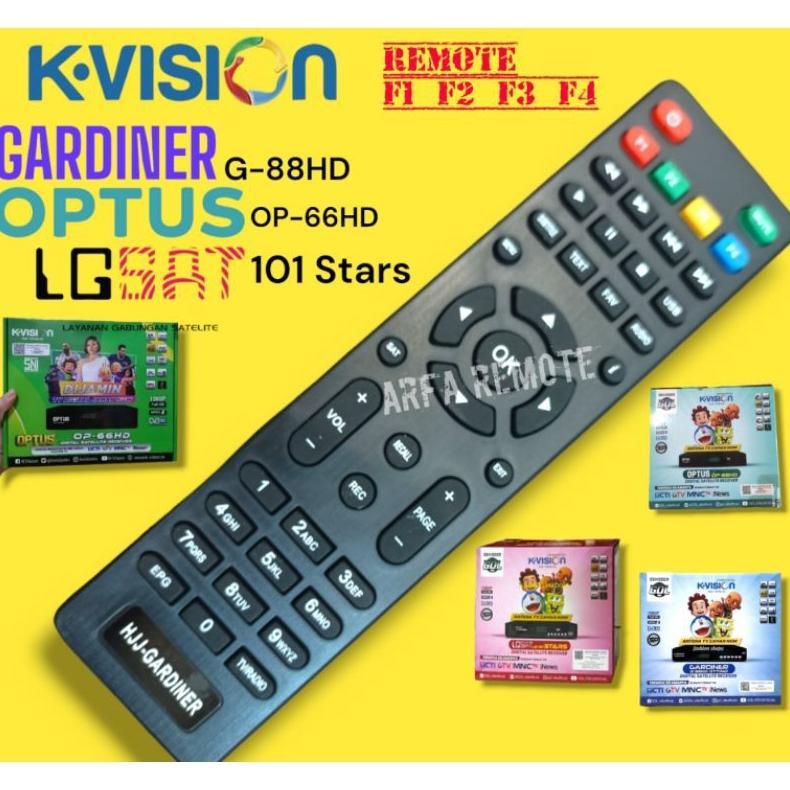 Remot Remote Receiver K-VISION OPTUS 66HD NEW LGSAT STARS 101 GARDINER G-88HD OTTIMO REMOT GOL