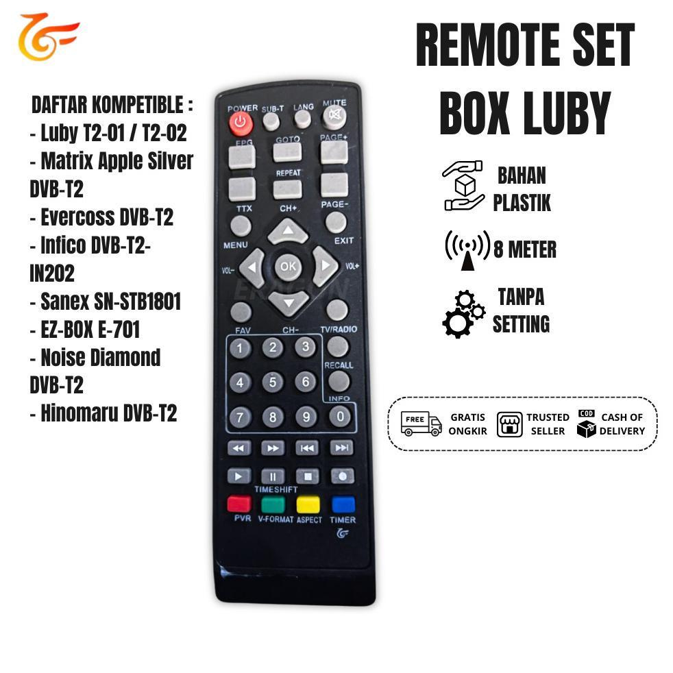 REMOT REMOTE SET TOP BOX LUBY DVB-T2 UNIVERSAL MATRIX EVERCOSS SANEX | ERAGON