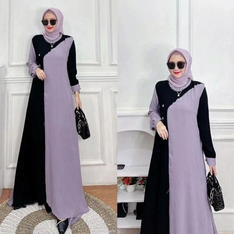 GARANSI Gamis Dewasa Gamis Crinkle Baju Muslim Crinkle Airflow