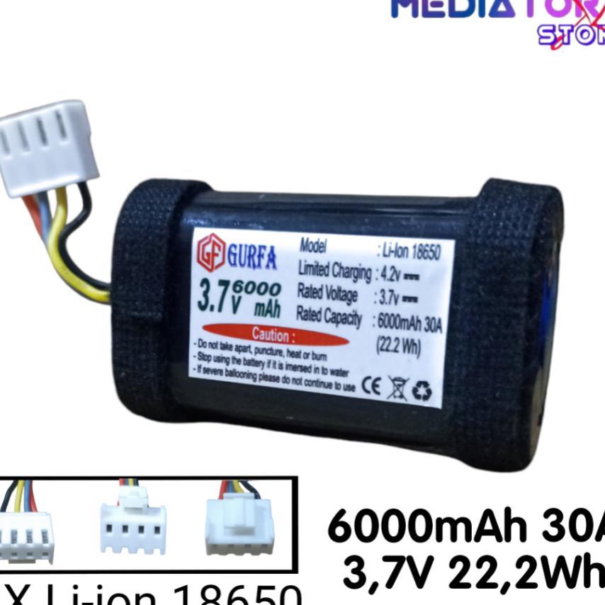 Baterai Speaker / Baterai Jbl Type 2X Li-Ion 18650 6000Mah 30A 3,7V Bms 1S 3A