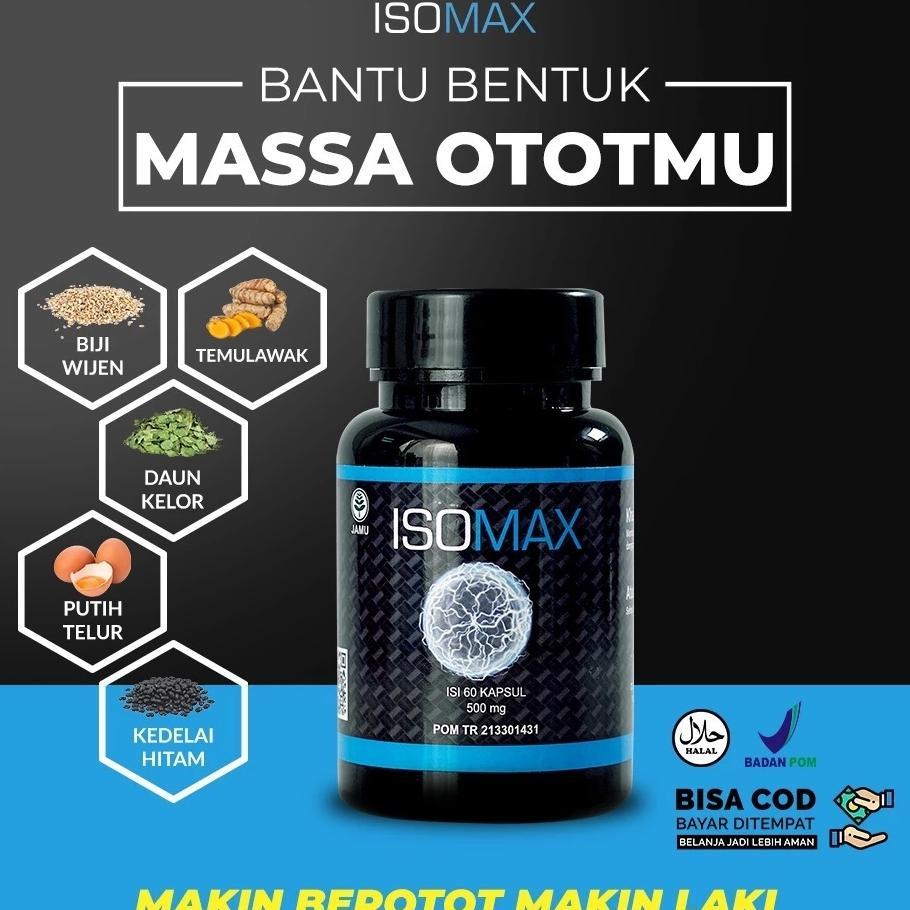 Isomax Suplemen  Penambah Massa Otot Kapsul Pembentuk Otot Perut Tangan Dada Bisep Pria Wanita  Bpom