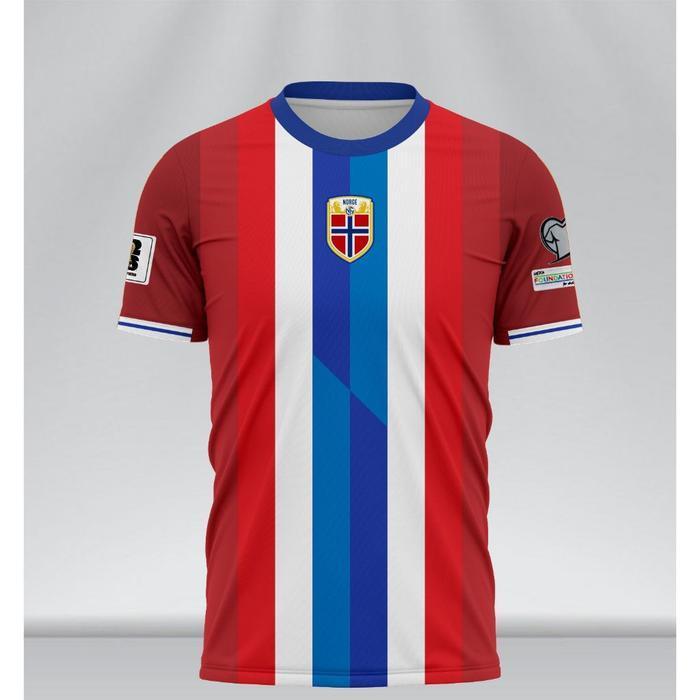 Bisa Cod - Jersey Norwegia Home Away 2025 Kualifikasi Piala Dunia 2026 Full Printing