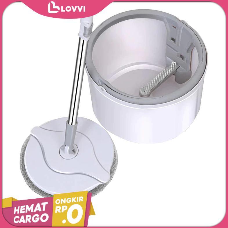 High Quality Lovvi Home Alat Pel Lantai Ultra Mop Pembersih Lantai Pel Putar Spin Mop Otomatis Pel D