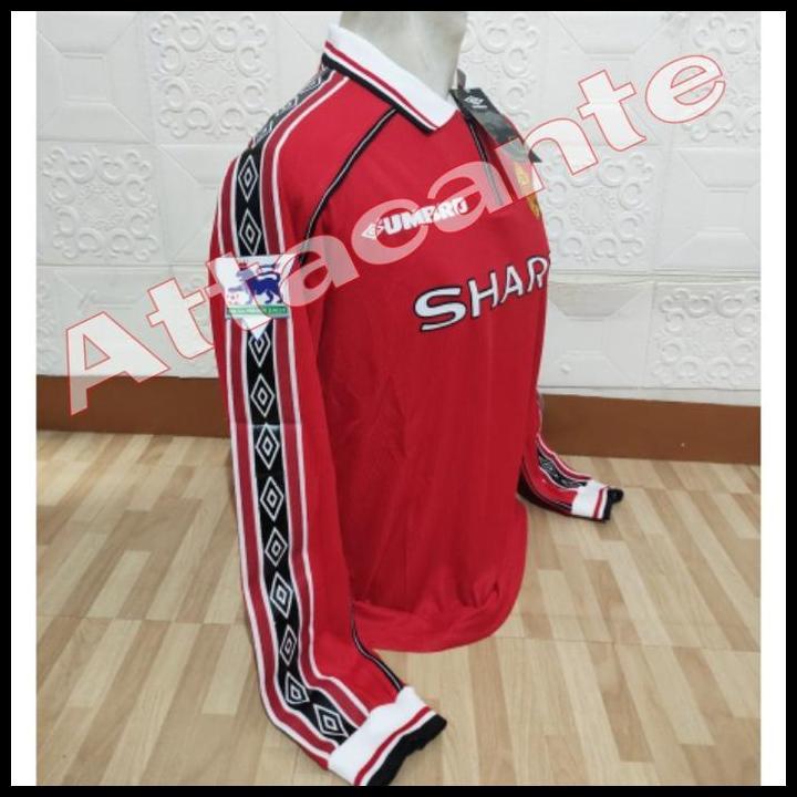 Jersey Retro Emyuu_ Home 1999 Ls Long Sleeve + Nameset Beckham 7 /Cus Produk Unggulan