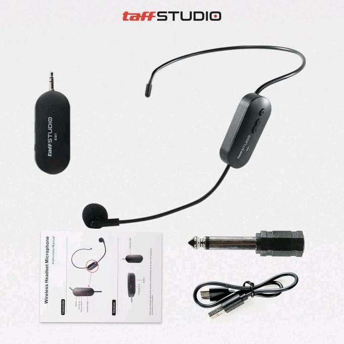 Mic Wireless 2.4G Microphone Model Bando Call Center Rechargeable