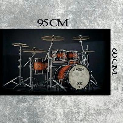POSTER HIASAN DINDING DRUM SET SONOR FB27