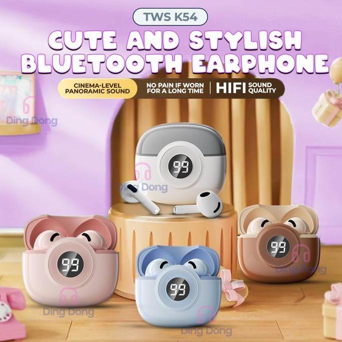 Bevoring89 - [DingDong] COD Headset Bluetooth K54 TWS Wireless Earphones Bluetooth 5.4 In Ear HIFI M