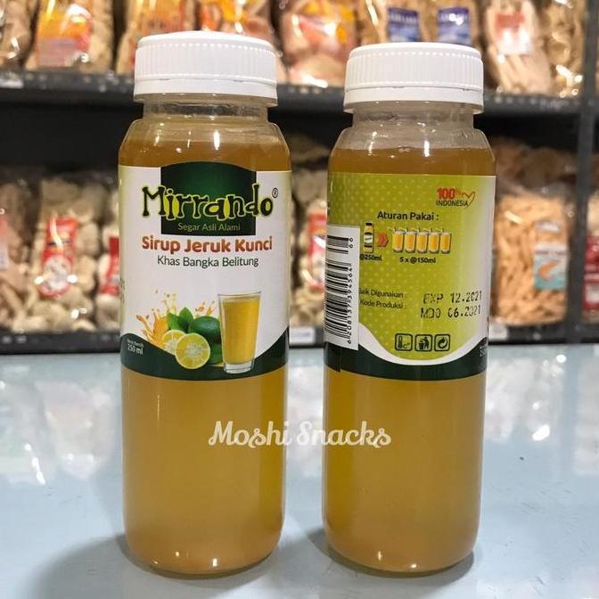 Sirup Jeruk Kunci Mirrando Asli Bangka 250Ml / Jeruk Sonkit Kasturi Lemoncui / Syrup Bangka Belitung