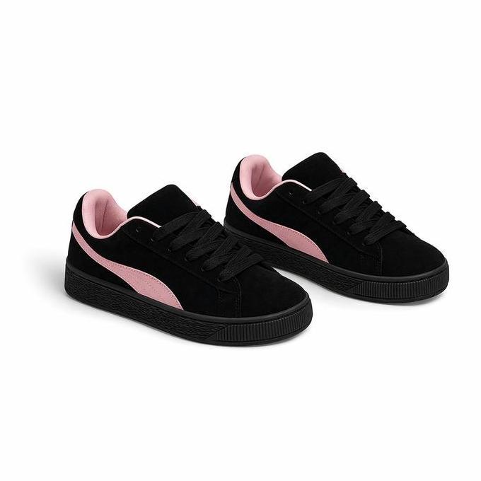 PROMO sepatu sneakers sekolah hitam putih gemuk xl Anak smp casual /sepatu kerja spedcat terbaru pri