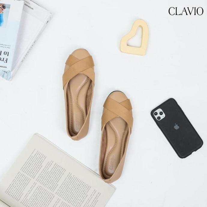 DB280 - Keisha Flatshoes Wanita Shoes Flat Kerja Hitam