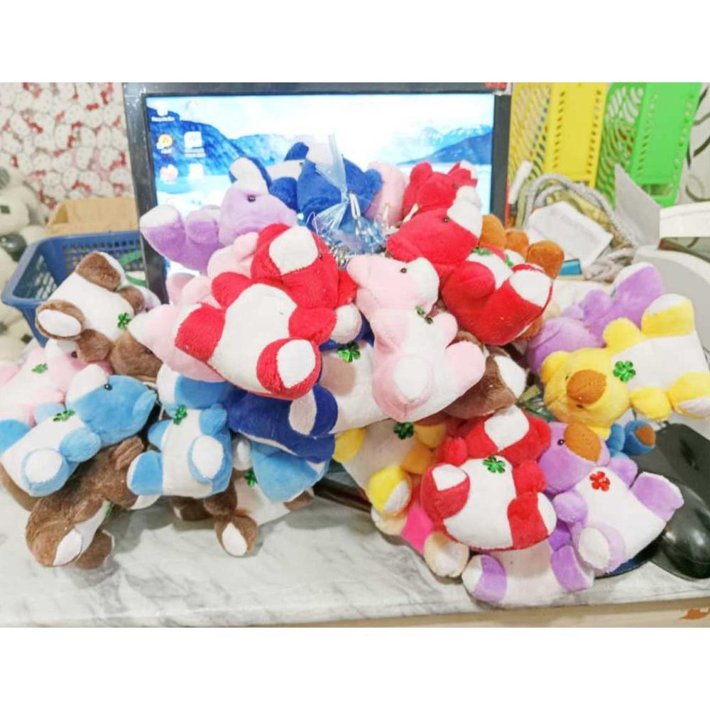 TERLARIS gantungan kunci teddy bear, bear ukuran kecil 10cm an souvenir cendramata
