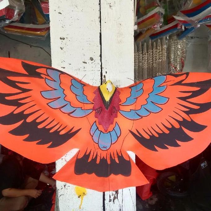 layang layang burung bisa dilipat free benang