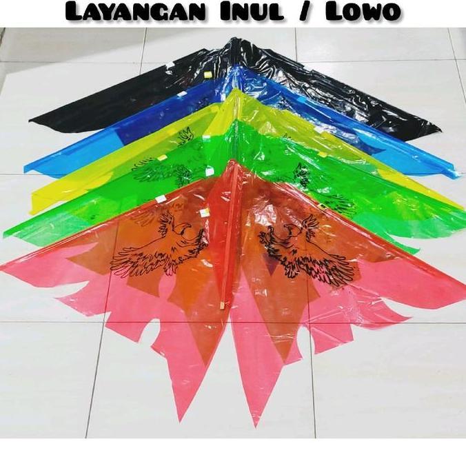 (10 Pcs) Layangan Plastik Lowo / Layangan Inul / Layangan Kelelawar Murah