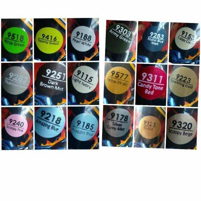 Pulasan- B. Pilox Pilok Diton Merah Doff 9281 Biru 9283 9189 Redi Semua