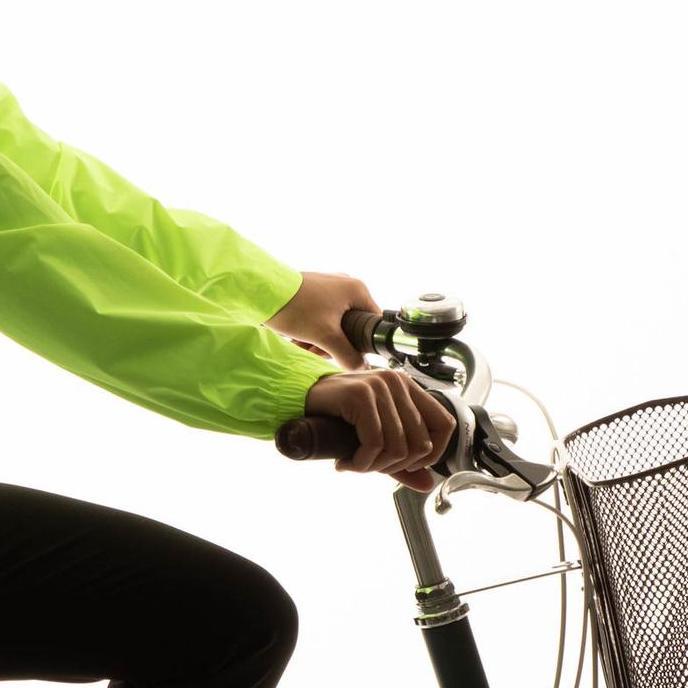 Decathlon Btwin Jaket Anti Air Urban Cycling Wanita Yellow - 960307