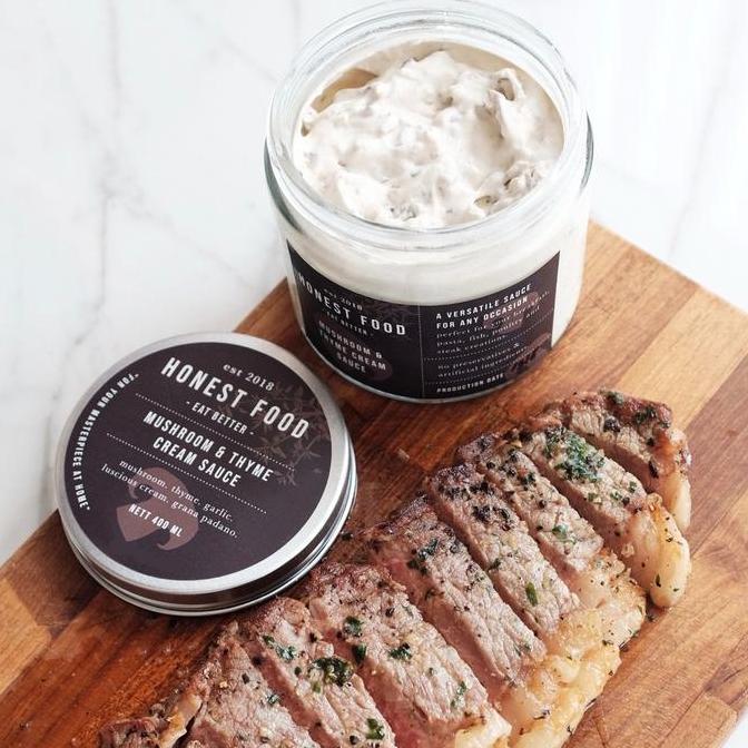 Crispy- Combo 6: Mushroom Cream Sauce & Basil Pesto (Saus Pasta Honestfood) - Bahan Masakan Steak Ja