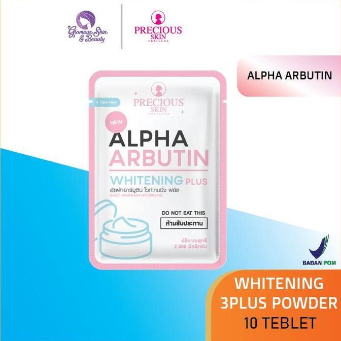 Precious Skin Thailand Alpha Arbutin Whitening 3 Plus / Powder Pemutih Badan / Bubuk Lotion 2500mg M
