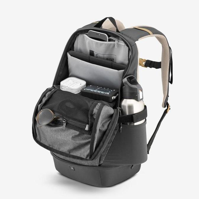 Decathlon Quechua Ransel Hiking 20L Dengan Kompartemen Es - Arpenaz Nh500 - Abu-Abu Tas Ransel Arpen