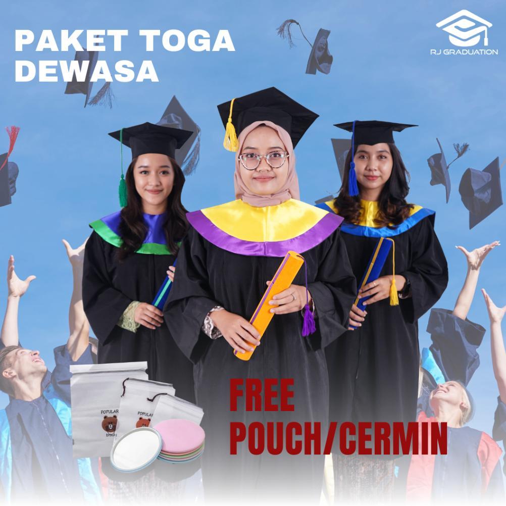Paket Toga Wisuda / Toga Wisuda Dewasa /Jubah Wisuda / Perlengkapan Wisuda Atribut
