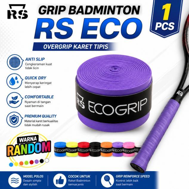 Official Grip Badminton Rs Eco 1 Pcs | Overgrip Karet Non Slip Anti Licin | Pegangan Raket Nyaman