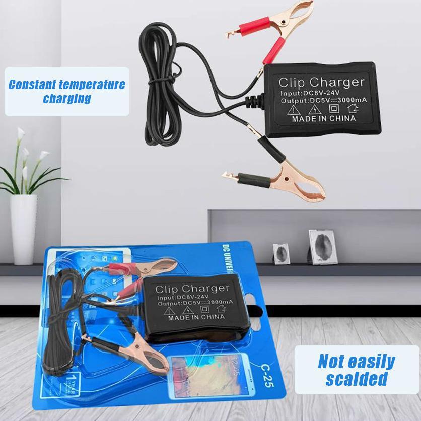 Kualitas Super Charger Dc Hp Ke Aki Motor Charger Cas Aki Motor Hp Usb 3 Port Universal Charger Aki 