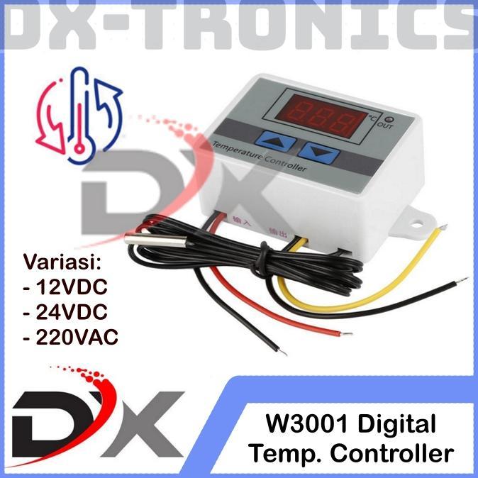 New [Harga Satuan] Xh-W3001 / Hw-W3001 Thermostat Digital 220V Ac 24V 12V Dc Temperature Controller 