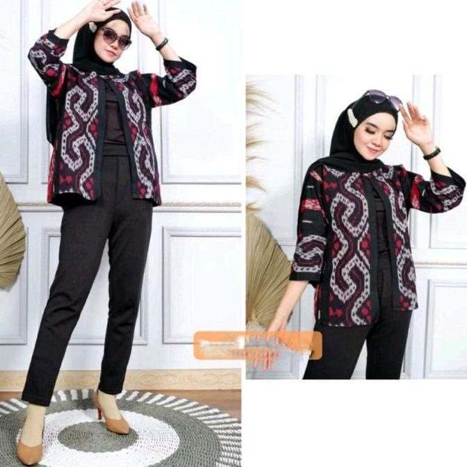 OUTER WANITA , OUTER TENUN , CARDIGAN TENUN ETNIK