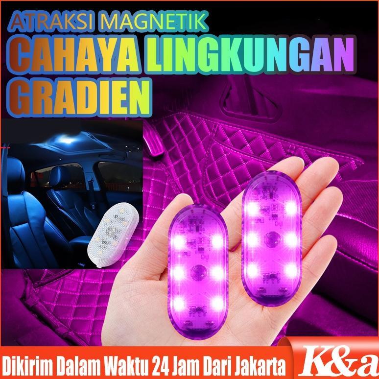 Diskon Interior Mobil Mini Lampu Sentuh Lampu Ambient Auto Atap Langit-Langit Lampu Baca Led Mobil S
