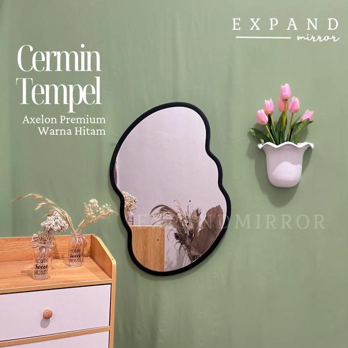Reda- Cermin Estetik / Cermin Dinding/ Cermin Tempel /Kaca Gantung / Kaca Tempel