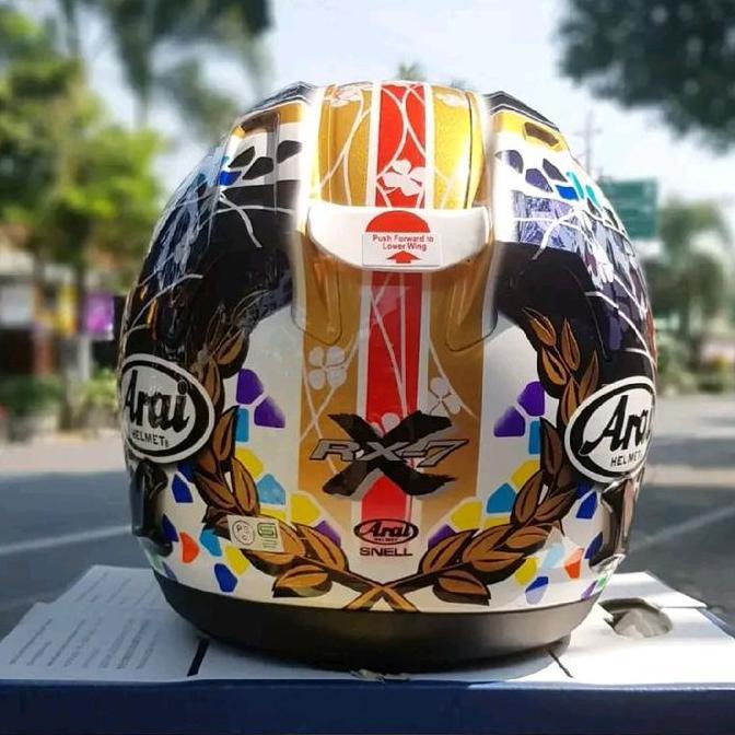 Arai Helm RX-7X Nakagami GP2 Baru dengan Desain Baru & Chinstrap DD Ring Tersedia dalam Ukuran S M L